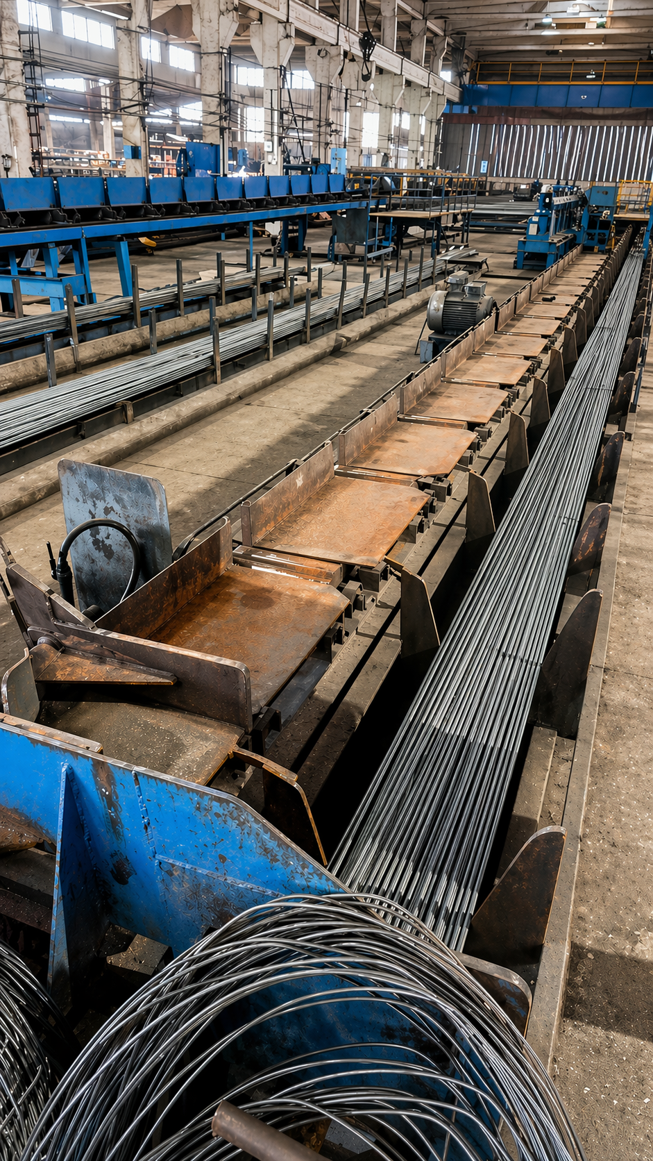 Готовый металлопрокат на выходе линии