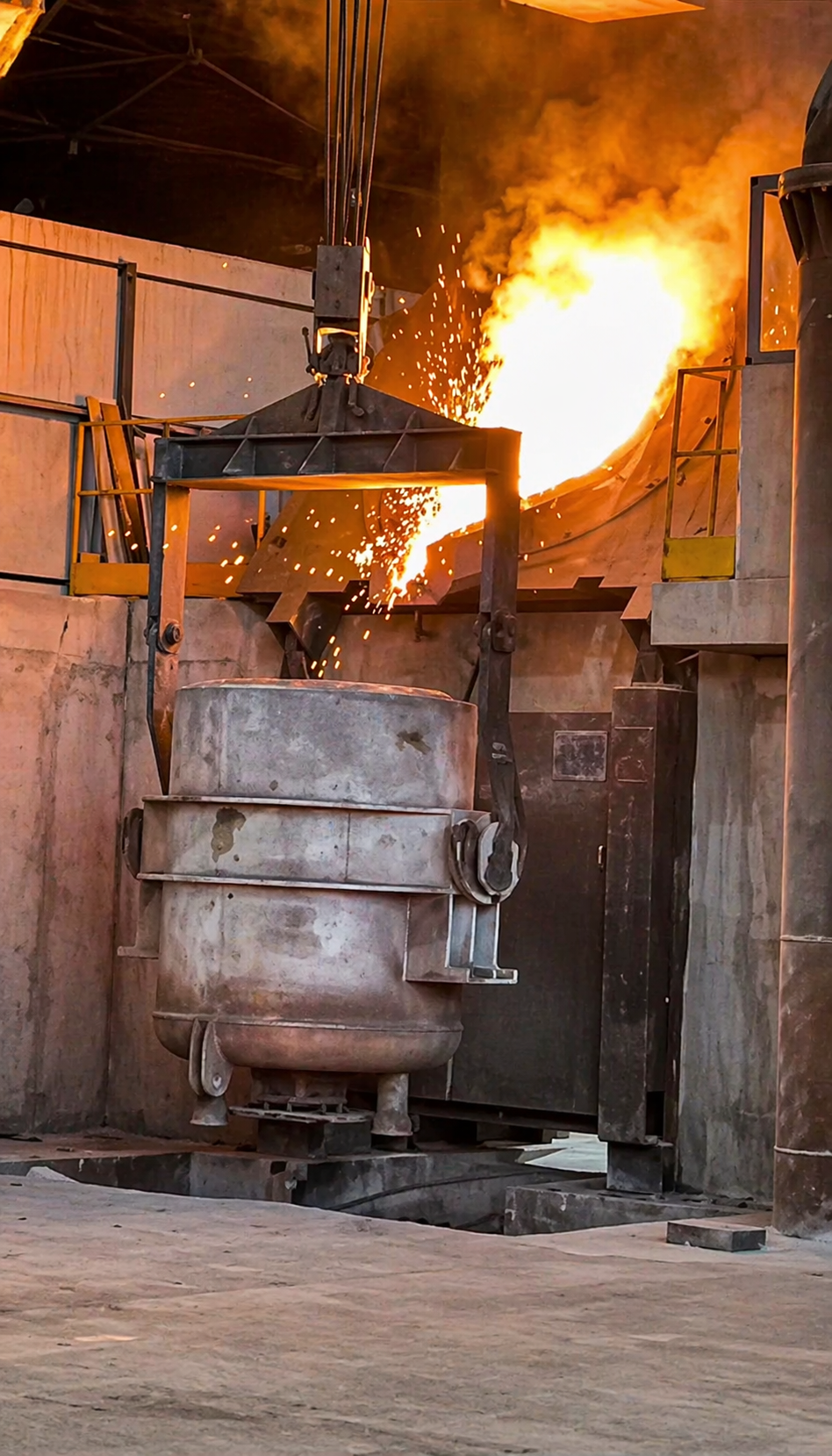 Плавильный участок металлургического комплекса